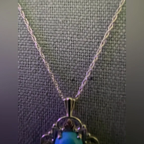 Vintage 12K Black Hills Gold n Sleeping Beauty Turquoise n Sterling Necklace